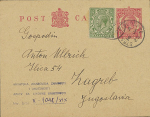 Dopisnica Naste Rojc Antunu Ullrichu, Stratfield Saye, 13.1.1925.