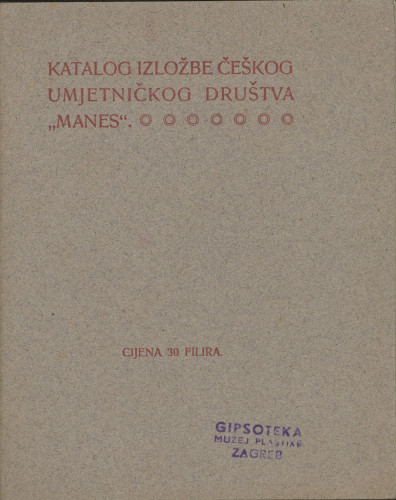 Katalog izložbe češkog umjetničkog društva Manes