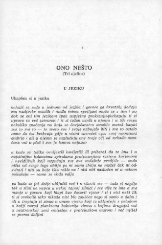 Ono nešto : (tri cjeline) / S. Mijović Kočan