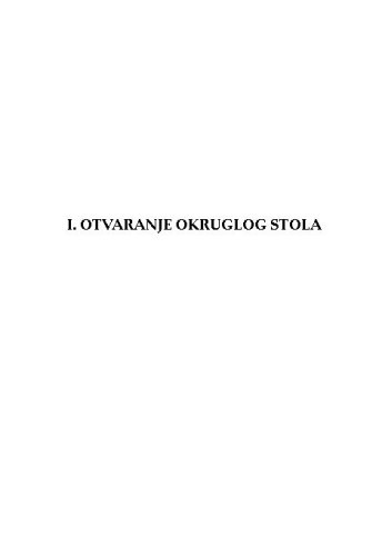 Otvaranje okruglog stola / Jakša Barbić