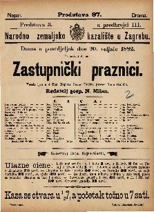 Zastupnički praznici : Vesela igra u 4 lina / napisao Pavao Ferrier