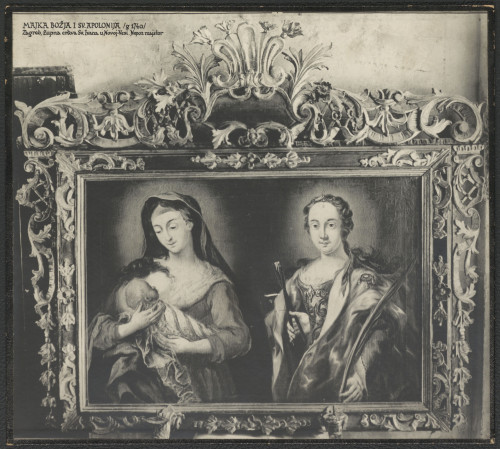 Majka Božja i Sv. Apolonija (1740.), Zagreb, župna crkva Sv. Ivana u Novoj Vesi. Nepoznati majstor