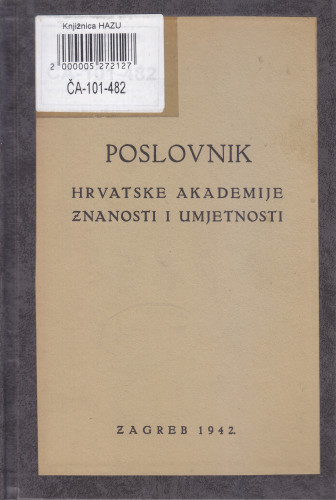 Poslovnik Hrvatske akademije znanosti i umjetnosti