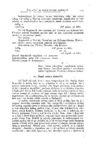 Engel contra Katančić : [sitni prilozi] / Franjo Fancev