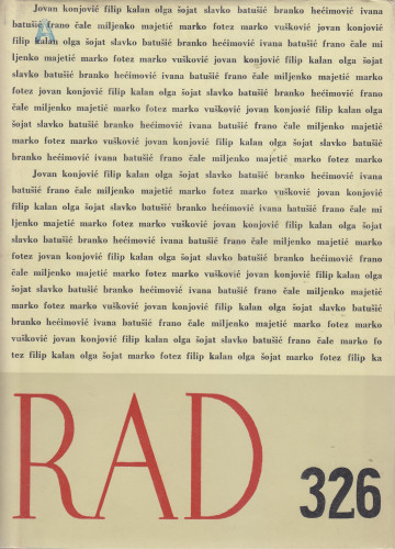 Knj. 5(1962)=knj. 326 / urednik Marijan Matković