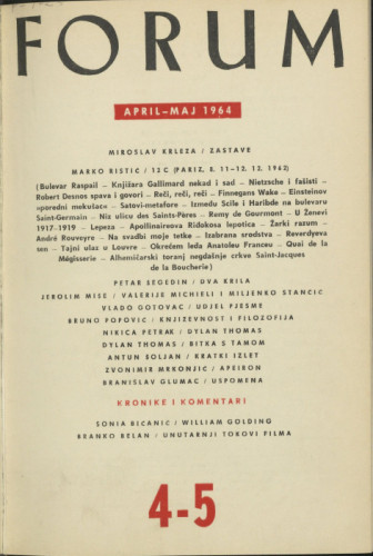 God. 3(1964), knj. 5, br. 4-5 / glavni i odgovorni uredni Ivo Frangeš