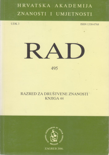 Knj. 44(2006)=knj. 495 / glavni i odgovorni urednik Eugen Pusić