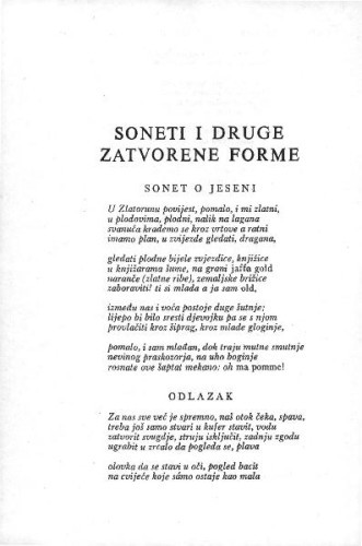 Soneti i druge zatvorene forme / L. Paljetak