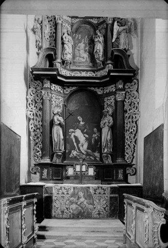 Crkva Bezgrešnog začeća Blažene Djevice Marije (Lepoglava) : kapela Muke Gospodnje, oltar Žalosne Marije, 1676., detalj (Ivan Jakob Altenbacher)