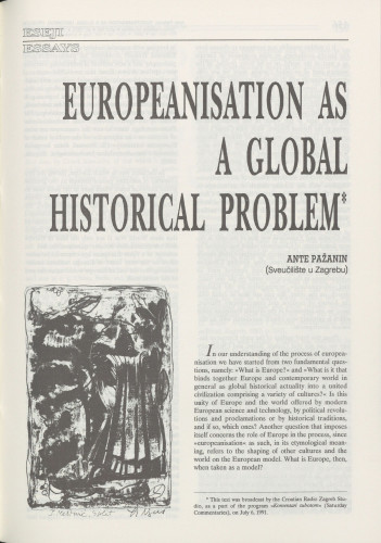 Europeanisation as a global historical problem / Ante Pažanin