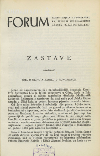 Zastave : (nastavak) / M. Krleža