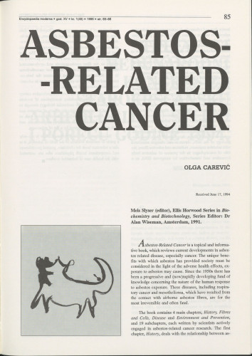 Asbestos-related cancer / Olga Carević