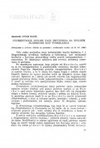 Uspoređivanje spolne faze infuzorija sa spolnim plođenjem kod turbelarija / J. Hadži