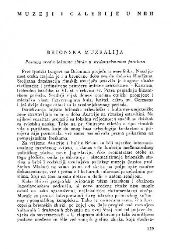 Brionska muzealija : postava sredovjekovne zbirke u sredovjekovnom prostoru / Vanda Ekl