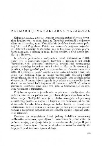 Zakmardijeva zaklada u Varaždinu / Mladen Fučić