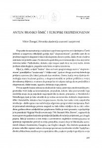 Antun Branko Šimić i europski ekspresionizam / Viktor Žmegač