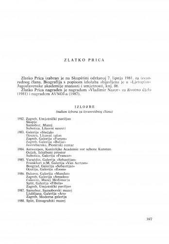 Zlatko Prica : [biografije novih članova Akademije]