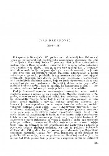 Ivan Brkanović (1906-1987) : [nekrolozi] / Krešimir Kovačević