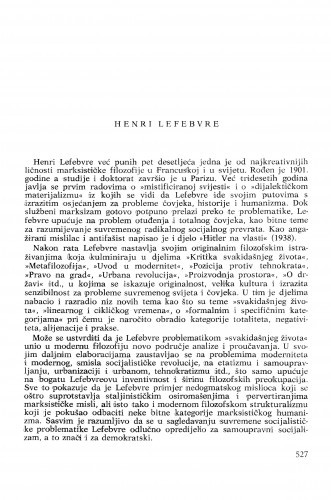 Henri Lefebvre : [biografije novih članova Akademije]