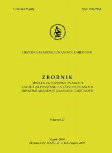 Vol. 27 (2009) / glavni i odgovorni urednik Tomislav Raukar