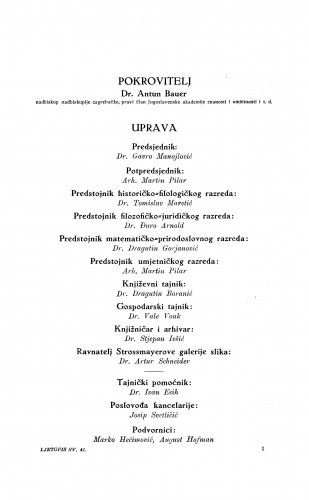 [Službeni dijelovi i izvještaji]