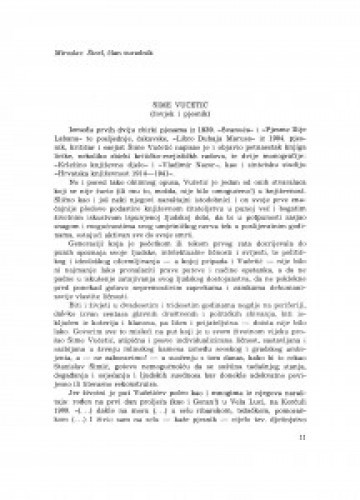 Šime Vučetić : (čovjek i pjesnik) / Miroslav Šicel