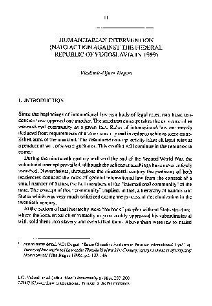 Humanitarian intervention : (NATO action against the Federal Republic of Yugoslavia in 1999) / Vladimir-Djuro Degan