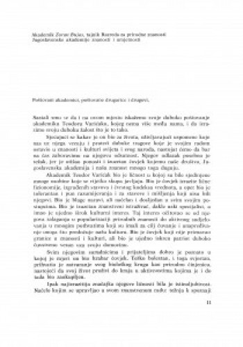 Riječ akademika Zorana Bujasa, tajnika Razreda za prirodne znanosti / Z. Bujas