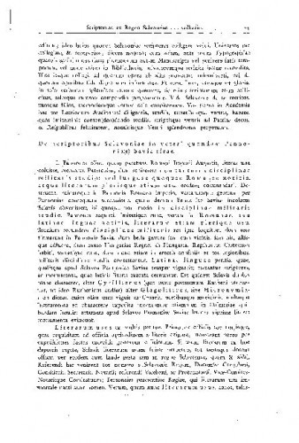 Scriptorum ex Regno Sclavoniae saeculo XIV. usque ad XVII. inclusive Collectio... 1774. : de scriptoribus Sclavoniae in veteri quondam Pannonia(e) Savia sitae / [Baltazar Adam Krčelić]