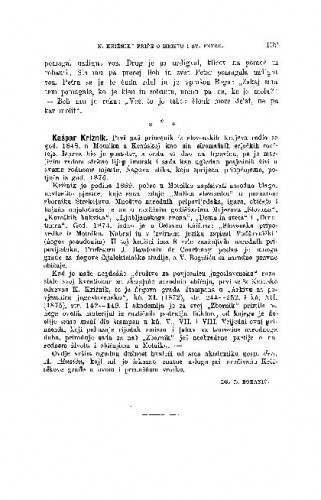 Kašpar Križnik / D. Boranić