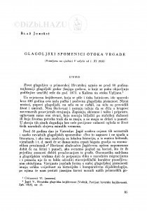 Glagoljski spomenici otoka Vrgade / B. Jurišić