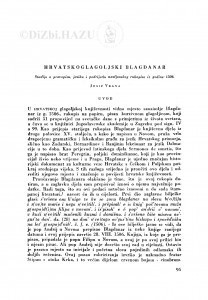 Hrvatskoglagoljski blagdanar / J. Vrana