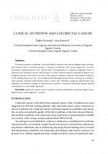 Clinical nutrition and colorectal cancer / Željko Krznarić, Ana Kunović