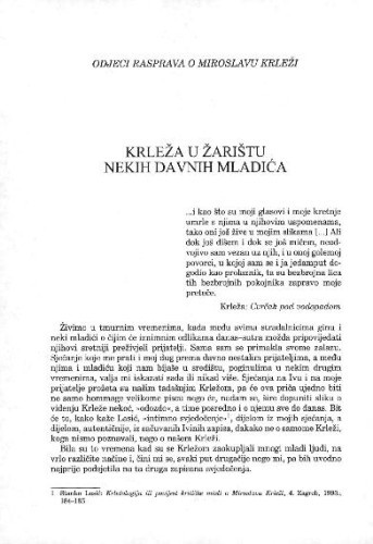 Krleža u žarištu nekih davnih mladića / Maja Bošković-Stulli 
