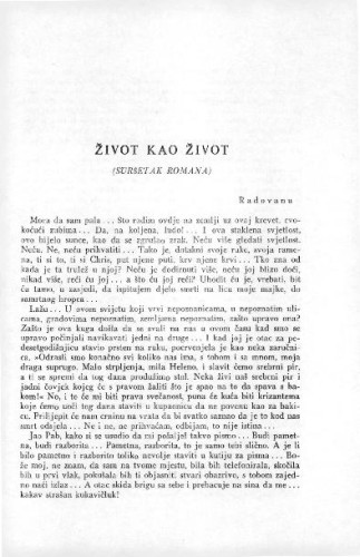 Život kao život : (svršetak romana) / F. Dosen ; preveo s francuskog Jure Kaštelan