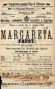 Margareta (Faust) : Opera u 5 čina / Glasba od T. Gounoda