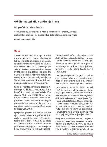 Održivi materijali za pakiranje hrane
 / Mario Ščetar