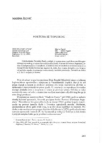 Fortuna iz Topuskog / Marina Šegvić