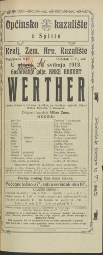 Werther : Lirska drama u tri čina (4 slike)