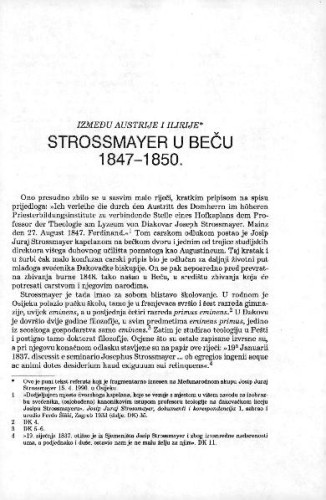 Strossmayer u Beču : 1847-1850. / Radoslav Katičić