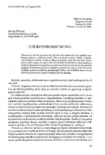 O slikovnim rječnicima / Sanja Brbora