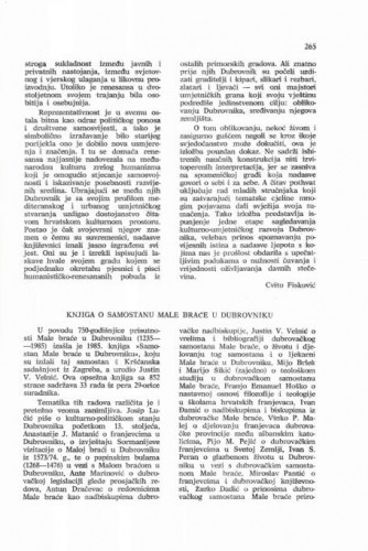 Knjiga o Samostanu Male Braće u Dubrovniku / Ivo Perić