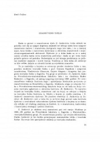 Znanstveno djelo [Zlatka Jankovića]