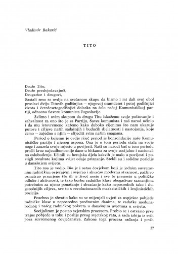 Tito / V. Bakarić
