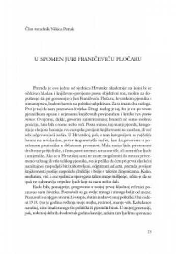 U spomen Juri Franičeviću Pločaru