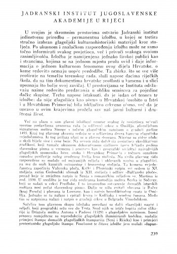 Jadranski institut Jugoslavenske akademije u Rijeci / Lj. B.