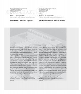 Arhitektonika Miroslava Begovića = The architectonics of Miroslav Begović / Andrija Mutnjaković