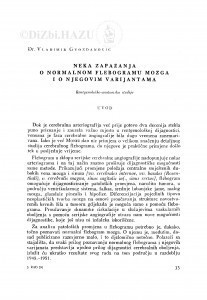 Neka zapažanja o normalnom flebogramu mozga i o njegovim varijantama : rentgenološko-anatomska studija / V. Gvozdanović