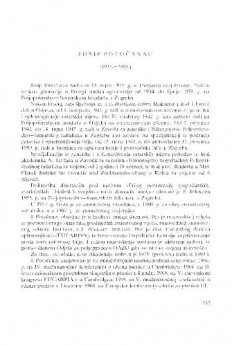 Josip Potočanac : (1915.-1993.) / Milan Maceljski