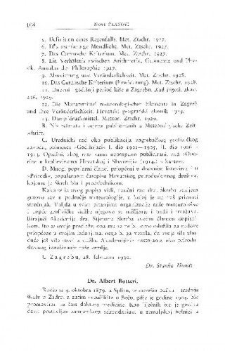 Dr. Albert Botteri / S. Hondl, V. Varićak i V. Vouk